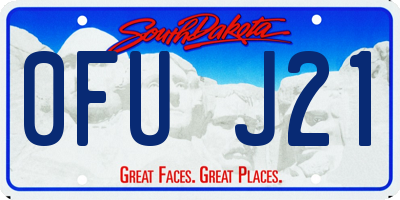 SD license plate 0FUJ21