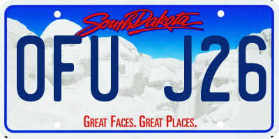 SD license plate 0FUJ26