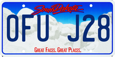 SD license plate 0FUJ28