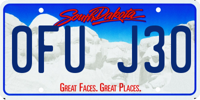 SD license plate 0FUJ30