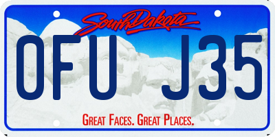 SD license plate 0FUJ35