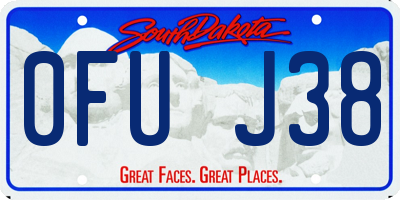 SD license plate 0FUJ38
