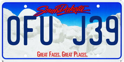 SD license plate 0FUJ39
