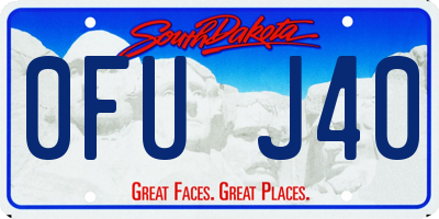 SD license plate 0FUJ40