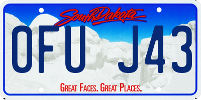SD license plate 0FUJ43