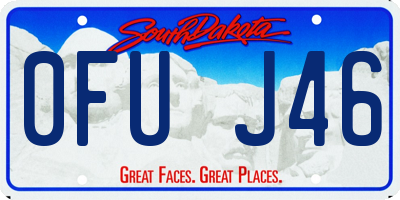 SD license plate 0FUJ46
