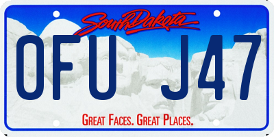 SD license plate 0FUJ47