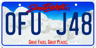 SD license plate 0FUJ48