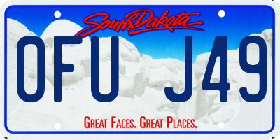 SD license plate 0FUJ49
