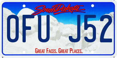 SD license plate 0FUJ52