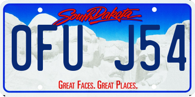 SD license plate 0FUJ54