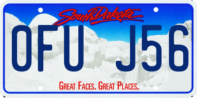 SD license plate 0FUJ56