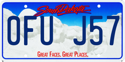 SD license plate 0FUJ57