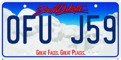 SD license plate 0FUJ59