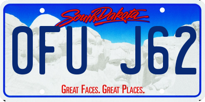 SD license plate 0FUJ62