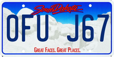 SD license plate 0FUJ67
