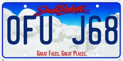 SD license plate 0FUJ68
