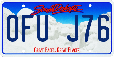SD license plate 0FUJ76