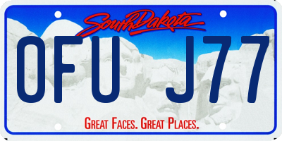 SD license plate 0FUJ77