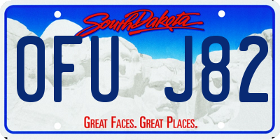 SD license plate 0FUJ82
