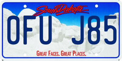 SD license plate 0FUJ85