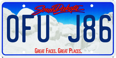 SD license plate 0FUJ86