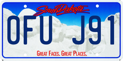 SD license plate 0FUJ91