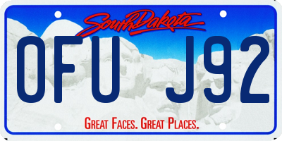 SD license plate 0FUJ92