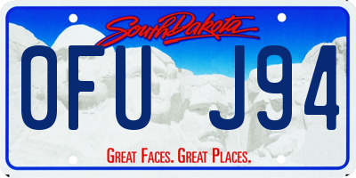 SD license plate 0FUJ94
