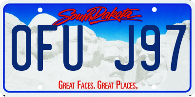 SD license plate 0FUJ97