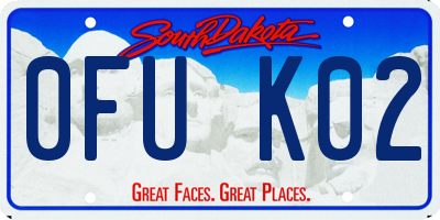 SD license plate 0FUK02
