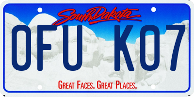 SD license plate 0FUK07