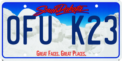 SD license plate 0FUK23