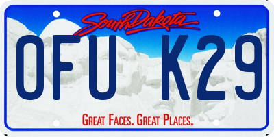 SD license plate 0FUK29