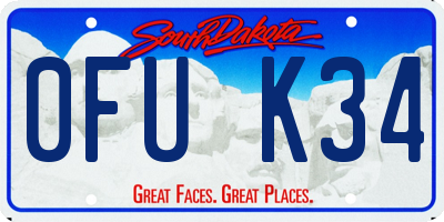 SD license plate 0FUK34