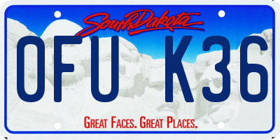 SD license plate 0FUK36