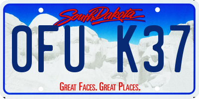 SD license plate 0FUK37