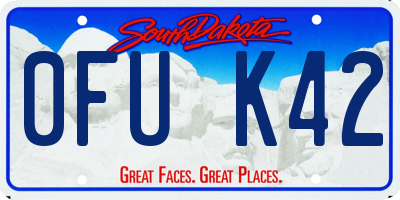 SD license plate 0FUK42