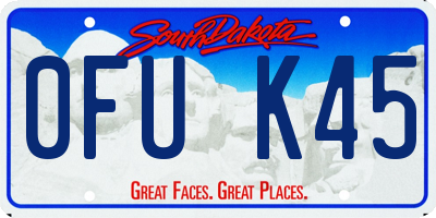 SD license plate 0FUK45