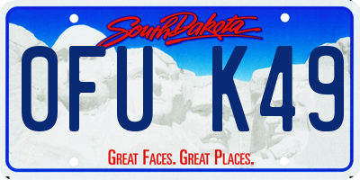 SD license plate 0FUK49