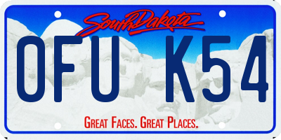 SD license plate 0FUK54
