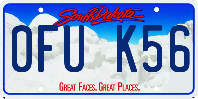 SD license plate 0FUK56