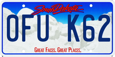 SD license plate 0FUK62