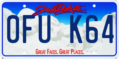 SD license plate 0FUK64