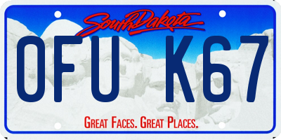 SD license plate 0FUK67