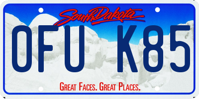 SD license plate 0FUK85