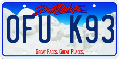 SD license plate 0FUK93