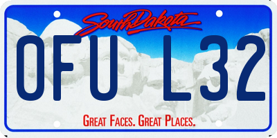 SD license plate 0FUL32