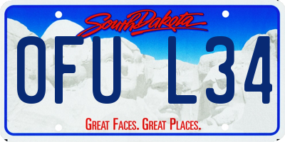 SD license plate 0FUL34