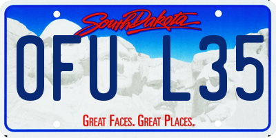 SD license plate 0FUL35